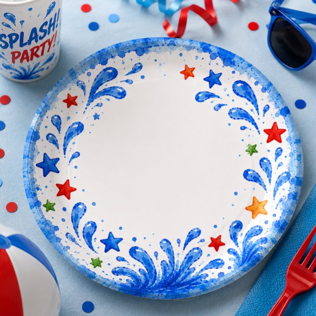 Pratos de Aniversário na Piscina para Crianças (Criador carregado)