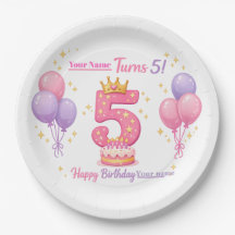 Pratos de Aniversário Personalizados para Crianças