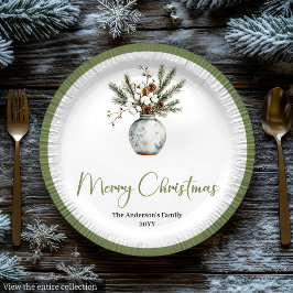 Pratos de Bouquet de Natal em Aquarela Boho Convid