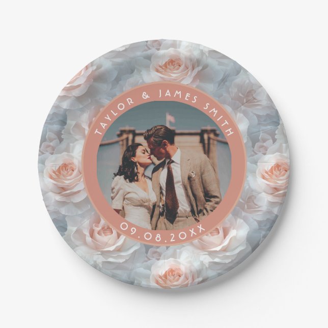 Pratos De Casamento De Boho Moderno Para Favor De  (Frente)