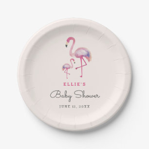 Pratos de chá de bebê Flamingo Rosa