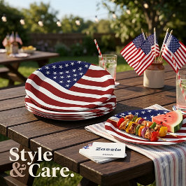 Pratos de festa American Flag Mark 7" – Orgulho do