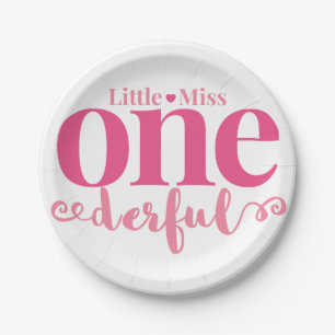 Pratos de festa Little Miss Onederful