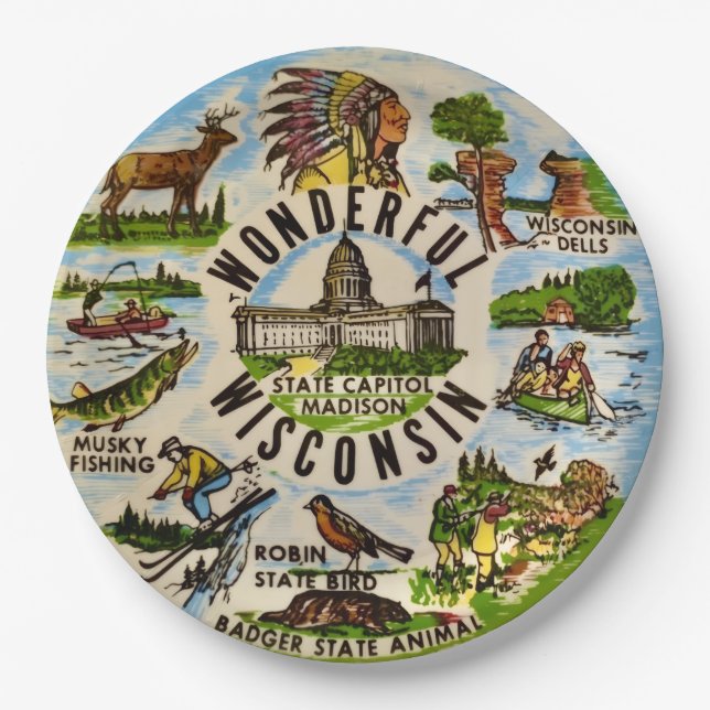 Pratos de festa maravilhosos de Wisconsin (Frente)
