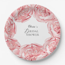 Pratos de festa para chá de panela com flores