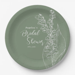 Pratos de festa para um chá de noiva.