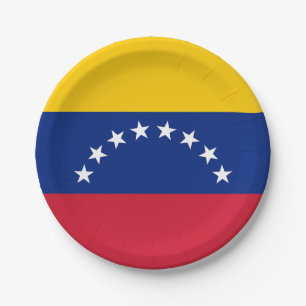 Pratos de festa personalizados com a bandeira da V