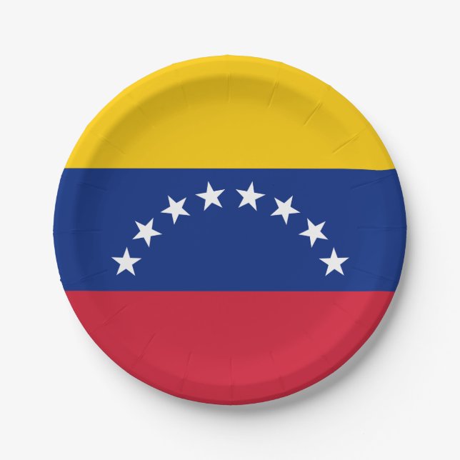 Pratos de festa personalizados com a bandeira da V (Frente)