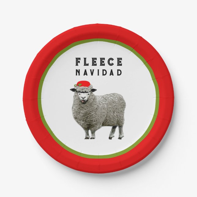 Pratos de festas de Natal Feliz Navidad (Frente)