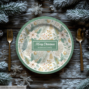 Pratos de Natal em Cores Pastéis Elegantes Florais