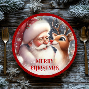 Pratos de Natal engraçados para crianças com Papai