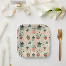 Pratos de Papel Amante de Plantas – Decoração de F