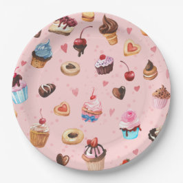 Pratos de Papel Aquarela Whimsical Summer Sweets