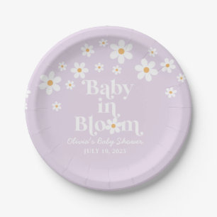 Pratos de Papel Baby Shower Bebê em Flor Margarida