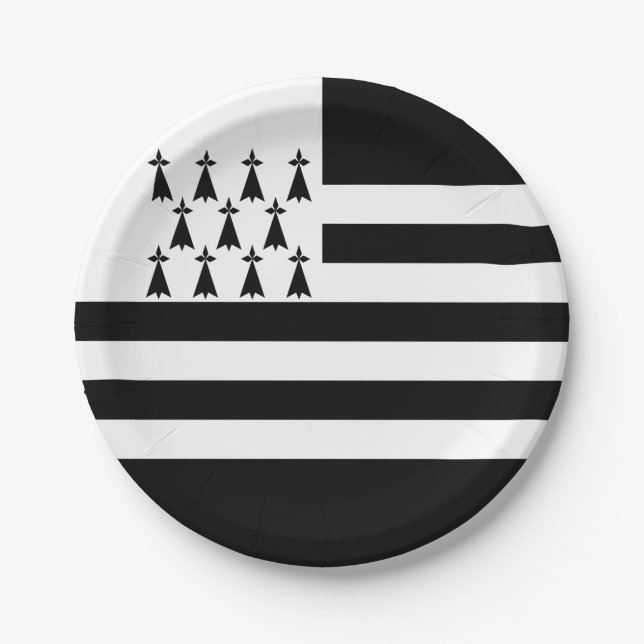 Pratos de Papel Bandeira Patriótica da Bretanha (Frente)