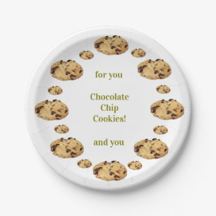 Pratos de Papel, Bolinhos de Chocolate com Chips P