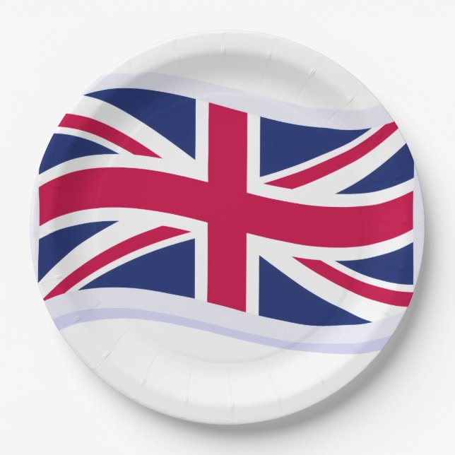 Pratos de Papel c/ Union Jack (Frente)