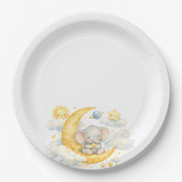 Pratos de Papel Chover o Luar Baby Shower