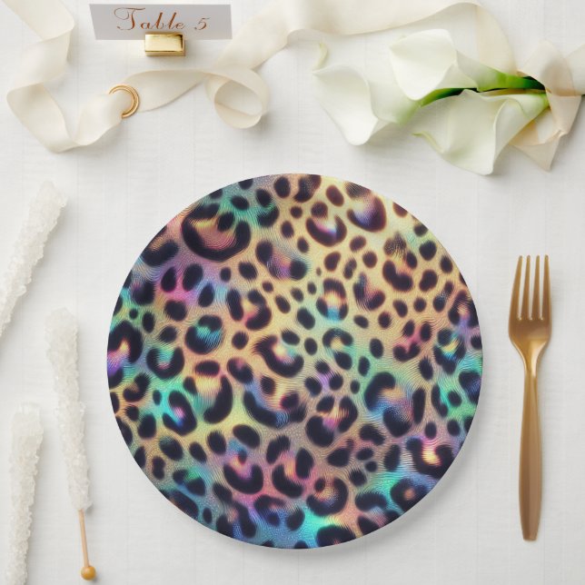 Pratos de Papel com Estampa de Leopardo Opala Glam (Casamento)