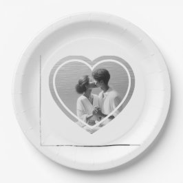 Pratos de Papel Coração Personalizado para Casamen