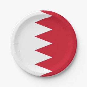 Pratos de Papel da Bandeira Patriótica do Bahrein