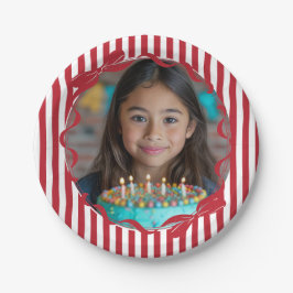 Pratos de Papel de Aniversário com Foto Personaliz