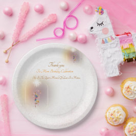 pratos de papel de aniversário da mãe para celebra