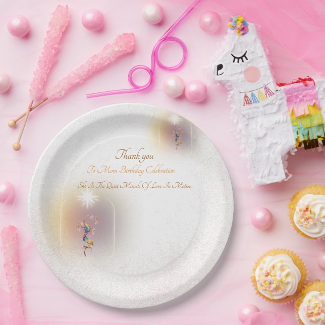 pratos de papel de aniversário da mãe para celebra (Festa)