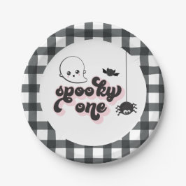 Pratos de papel de aniversário de 1 ano de Hallowe