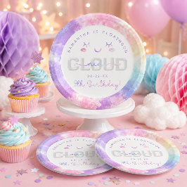 Pratos de Papel de Aniversário de 9 anos da Cloud
