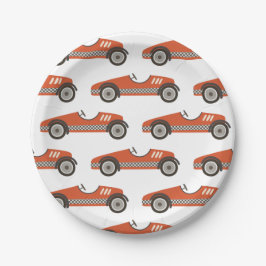 Pratos de papel de aniversário de carro de corrida