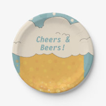 Pratos de Papel de Aniversário de Cerveja Engraçad