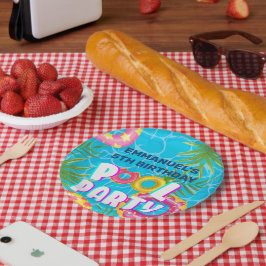 Pratos de Papel de Aniversário de Festa Tropical n