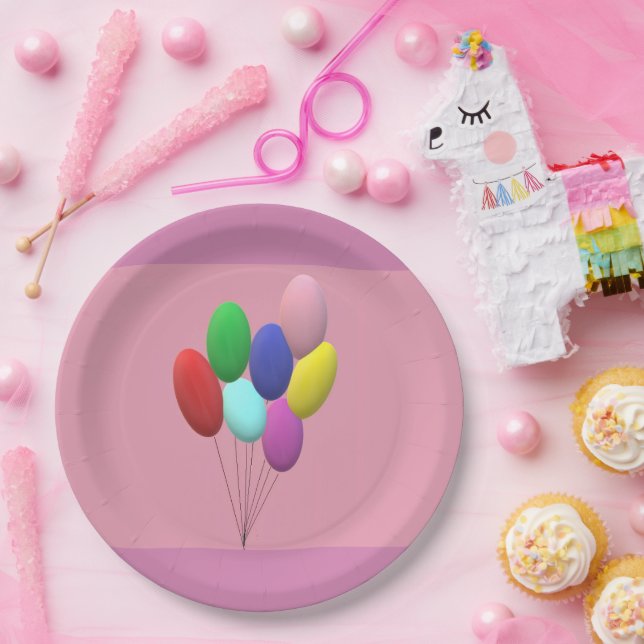 Pratos de Papel de Aniversário (menina) (Festa)