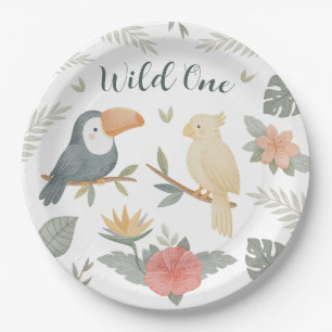 Pratos de Papel de Aniversário Tropical Safari Wil