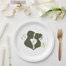 Pratos de Papel de Casamento Dourado Safira Editáv