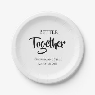 Pratos de Papel de Casamento Personalizados Melhor
