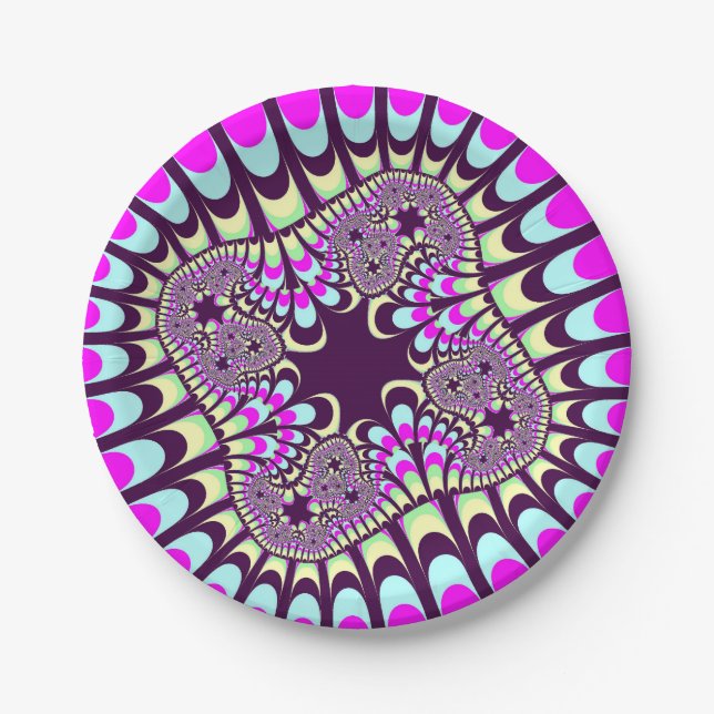 Pratos de Papel de Flor de Pintura Nativa Personal (Frente)