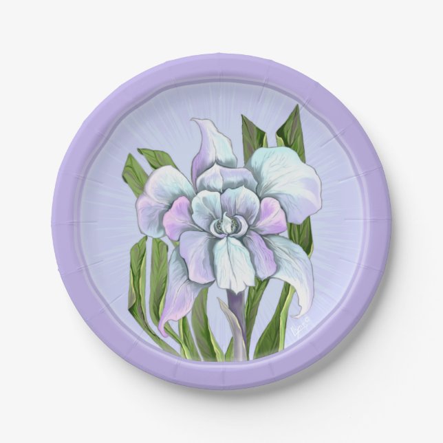 pratos de papel de flor Smeraldo (Frente)