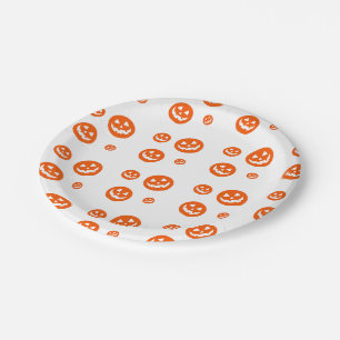 Pratos de Papel de Halloween Assustador Fofo Títul