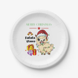 Pratos de Papel de Llama de Natal