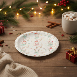 Pratos de Papel de Llama de Natal Fofo