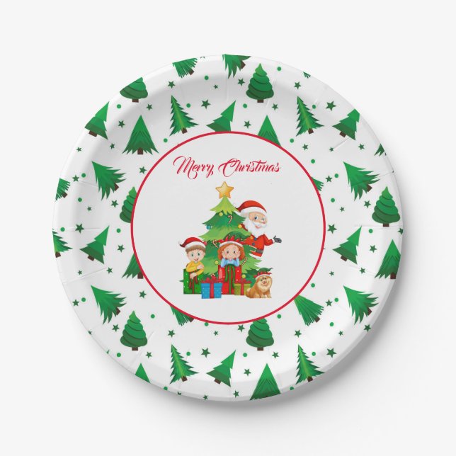 Pratos de Papel de Natal (Frente)