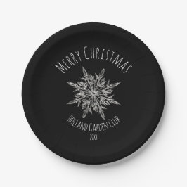 Pratos de Papel de Natal Cristal de Gelo Floco de 