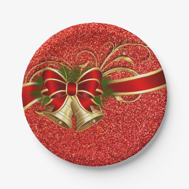 Pratos de papel de Natal de inverno (Frente)