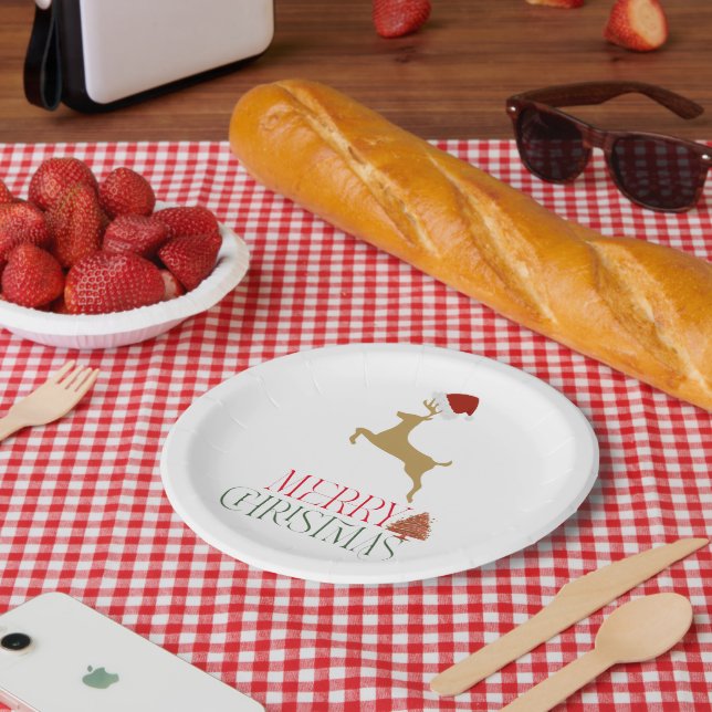 Pratos de Papel de Natal Modernos (Piquenique)