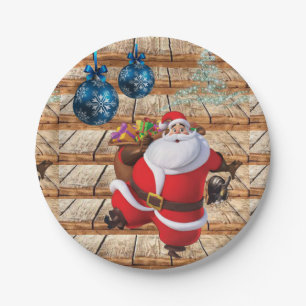 Pratos de Papel de Natal, Papai Noel