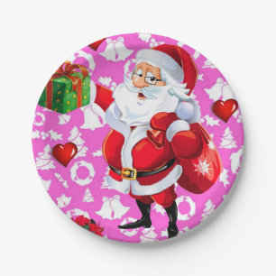 Pratos de Papel de Natal, Papai Noel
