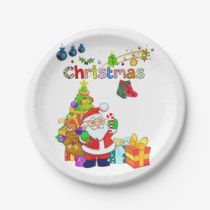 Pratos de Papel de Natal, Papai Noel