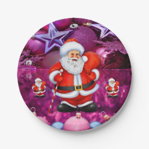 Pratos de Papel de Natal, Papai Noel